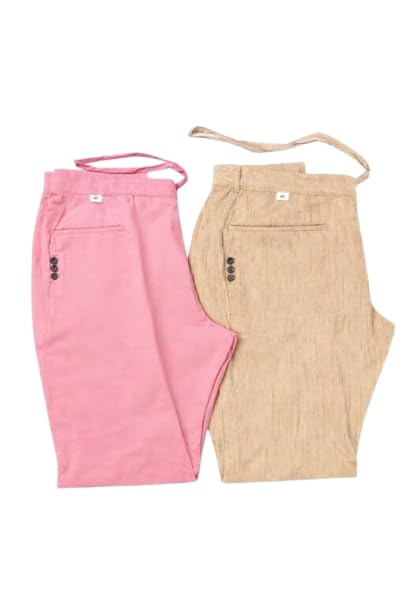 Image of Cotton Women Pack of 2 Trouses Pant Set| Comfortable, Breathable, Lightweight, Skin Friendly|SL 34