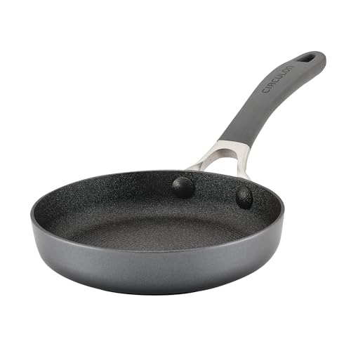 Image of Circulon A1 Series Nonstick Induction Mini Frying Pan, 6.25-Inch, Graphite | Nonstick frying pan for single servings, with ScratchDefense technology, fast, even heating, induction-ready, dishwasher safe