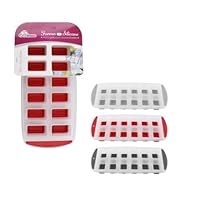 FORMA P/GELO EM SILICONE E PLASTICO CORES SORTIDAS C/ 12 CAVIDADES 24,5X11,5X2,5CM - CM48