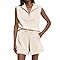 Damen 2-teiliges Sommer Set - Ärmelloses Lounge Outfit Mit Shorts | 49% Polyester 45% Modal 6% Elasthan
