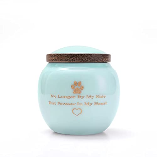 Long Quan Celadon Mini-Haustierurne Hellblau Pfotenabdruck