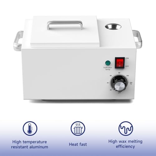 Podgrzewacz do wosku parafinowego, 2,5 l, 300 W, do kąpieli parafinowej z regulowaną temperaturą 20-120°C, lampka kontrolna, do twardego wosku i usuwania włosów