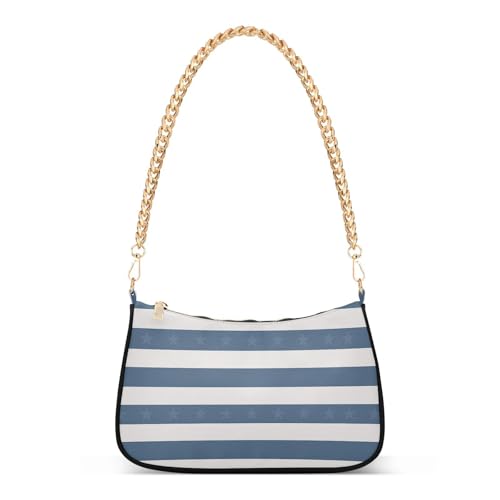 Sac à bandoulière minimaliste à rayures avec chaîne élégante pour le voyage des femmes