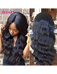 Pre Plucked 13X6inch Deep Part Lace Front Human Hair Wigs With Baby Hair For Black Women Malaysian Soft Virgin Hair (14inch)