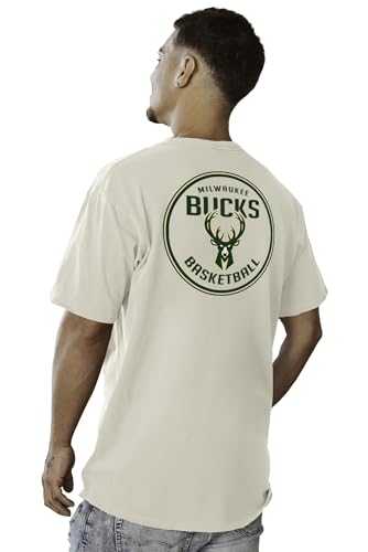 Image of Blue 84 NBA Unisex-Adult NBA Officially Licensed T-Shirt Ringspun Front /Back Ivory