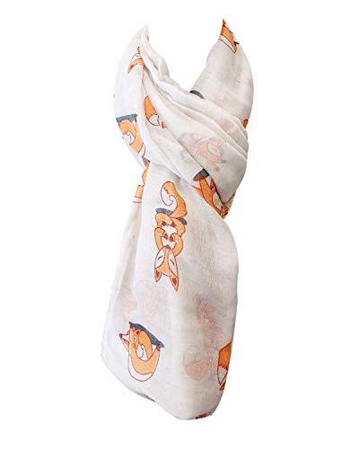 Wrapables® Lightweight Forest Animal Infinity Scarf, Fox, Owl, Moose Print Scarf4