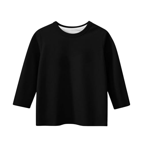 Girls 3/4 Sleeve Tshirt Solid Color T Shirts Cotton Basic Tees Tops Summer Casual Round Neck T-Shirts3