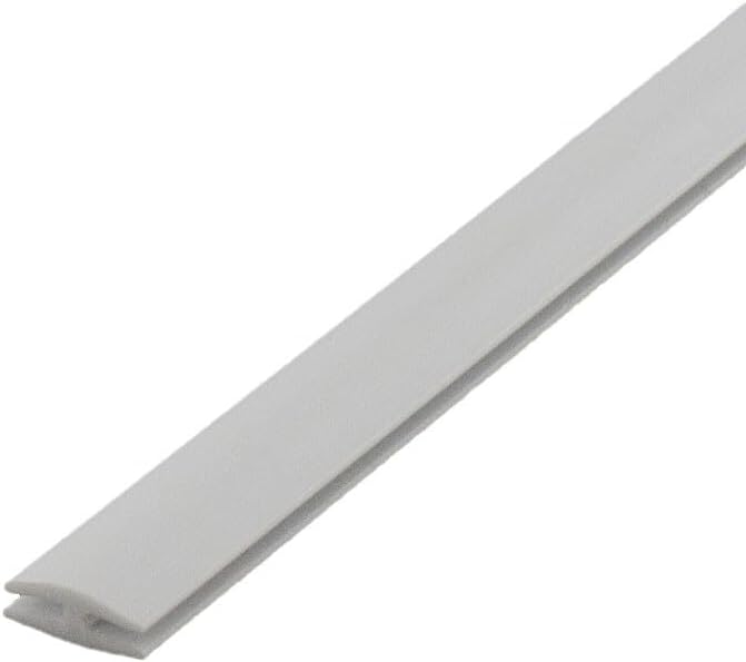 Outwater Plastic H Channel Fits Material 1/16 Inch Thick White Rigid PVC Divider Moulding 8 Foot Length Commercial Pack (Pack of 25, 200 Feet Total)