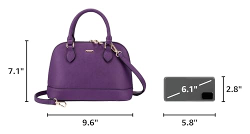 Image of LOVEVOOK Purse for Women Crossbody Bags Classic Double Zip Top Handle Dome Satchel Bag