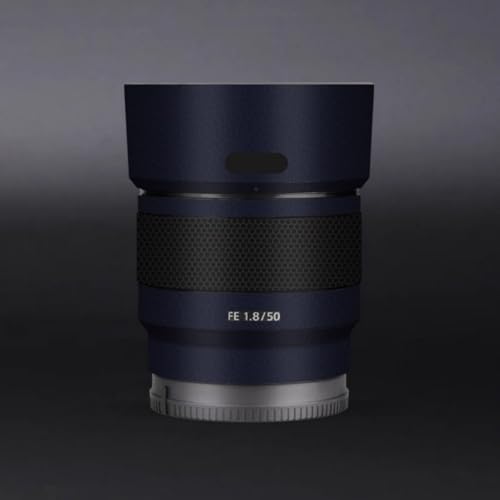 Film de protection Sony FE 50 mm F1.8 au design élégant cuir bleu