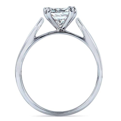 Kobelli Cushion-cut Moissanite Solitaire Engagement Ring 1 1/10 Carat 14k White Gold3