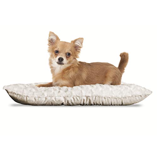 Furhaven Pet Dog Bed Kennel Pad | Ultra Plush Curly Faux Fur Crate