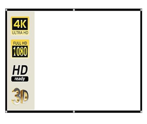 Projektor-Leinwand, weich, hohe Dichte, weiß, knitterfrei, 100 Zoll, 16:9, tragbar, faltbar, doppelseitig, for Outdoor-Filme Heimkino für Schulen(120 inch)
