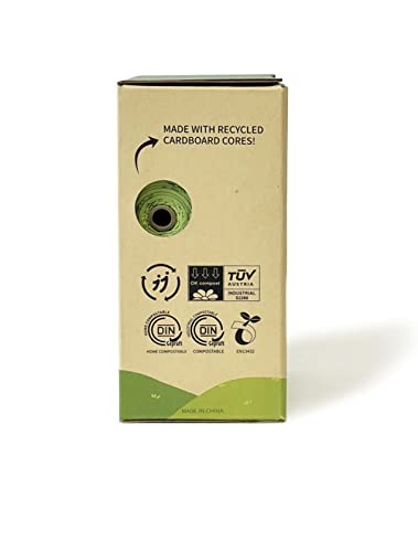 Biodegradable Dog Poop Bags, 100% Certified Compostable, 13 X 9 Inches, Plastic Free, Environmental Friendly, Cornstarch Based, Extra Strong & Leak Proof, Green Biosphere #TOP3