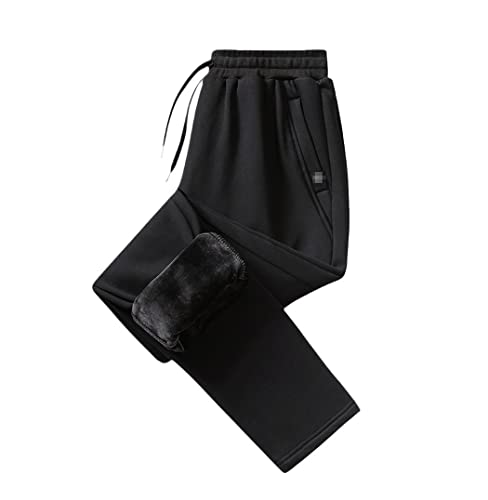 Pantalon décontracté grande taille KEHAIOO en coton épais et polaire