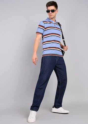 Image of INKKR Highflay Striped Men Regular Fit Polo Neck T-Shirt Combo