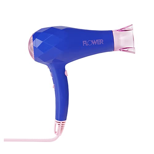 Flower Beauty Ionic Pro Dryer - Lightweight & Powerful Professional Dryer for Fast, Energy-Efficient Hair Drying - Adjustable Airflow & Two Heat Settings - For All Hair Types