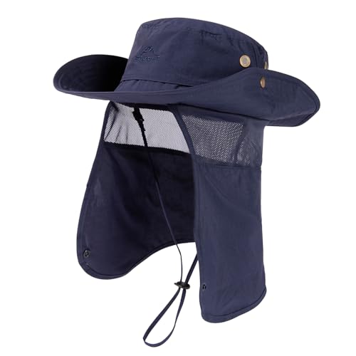 Image of Comhats Oversized XL XXL Waterproof UPF50+ Neck Flap Protection Cover Wide Brim Golf Packable Sun Hats for Men
