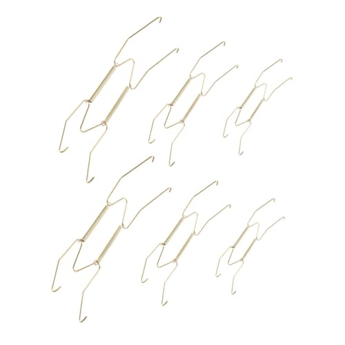 Cabilock 6pcs Invisible Metal Plate Hangers for Wall Mounting Decorative Spring Plate Holders Various for Displaying Artwork and More