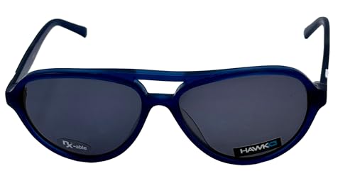 Mens Navy Plastic Aviator Rxable Sunglass Smoke Lens 2002 22