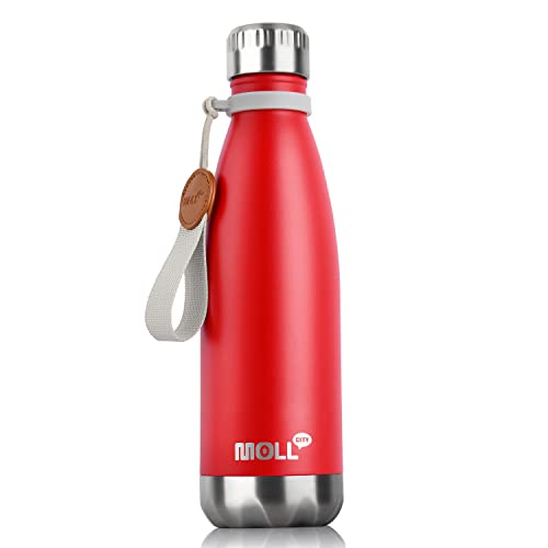 Image of 17 oz Insulated Water Bottle-Stainless Steel Vacuum Sports Thermos,Red