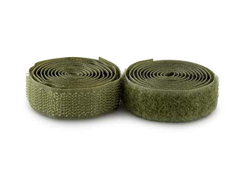 Lakesstory Hook and Loop Tape Olive Drab Sew-On Fasteners Set - 1 Yd. x 4"