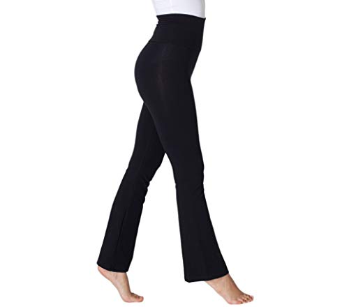 ALLUSIVE Black Bootcut Yoga Pants, Women's Motivation Long Flare Leggings, Extra Comfortable Workout