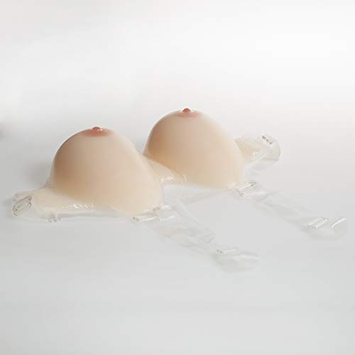 Sotica - Pechos de silicona falsos para mastectomía blanco blanco 75D (600g/Tetas par)