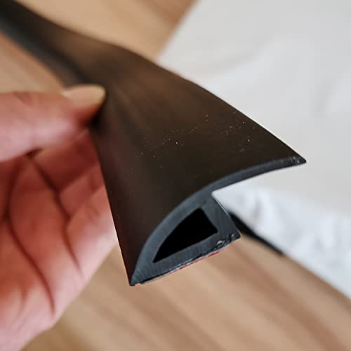 Zeyue 6.56Ft Floor Mats Edge Reducer - Carpet Straight Edge Threshold Transition Strip Floor Edging Trim Vinyl - Beveled Edge Ramp Edge Guard For Use With 3/8" Thick Rubber Flooring Black #TOP7