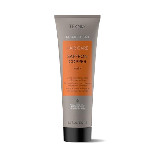 Lakmé Teknia Saffron Copper Color Refresh Hair Mask, Color Depositing Hair Mask for Copper Hair, 8.5 Fl Oz