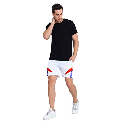 Image of Dia Dia Men's Athletic Shorts, Quick Dry Lightweight Sports Shorts with Zipper Pockets, Drawstring Waist, Breathable Honeycomb Fabric, Ideal for Gym, Workout, Running