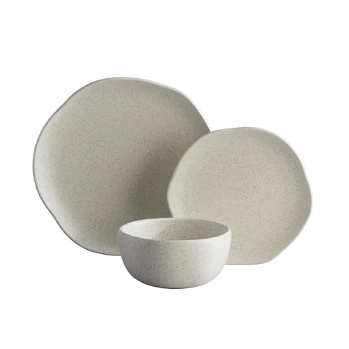 La Mejor Selección de Vajillas crisa - 5 favoritos. 43 VAJILLAS Corona Set de Cerámica 12 Piezas, Diseño Elegante y Moderno, Platos Trinche, Platos Pastel y Platos Hondos para 4 Personas, Formas Fluidas y Orgánicas, Orión Esmalte...