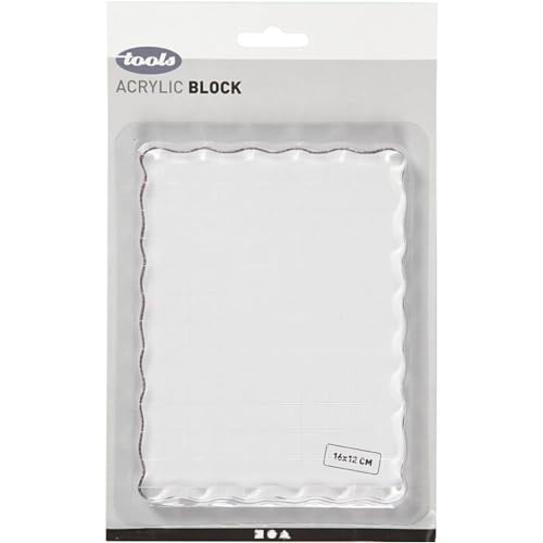 Bloc acrylique Creativ support tampon clear scrapbooking carterie - 2