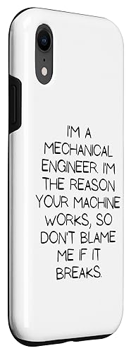 Image of iPhone XR Motivational Saying Mechanical Engineer Learning School Gag Case