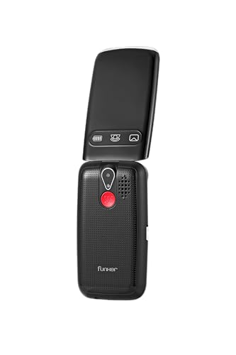 Funker E150 MAX Help svart - Seniortelefon med SOS-knapp och stor skärm