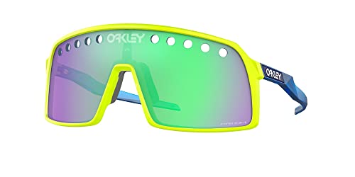 Oakley Men's OO9406A Sutro Asian Fit Rectangular Sunglasses, Matte Retina Burn/Prizm Road Jade, 60 mm