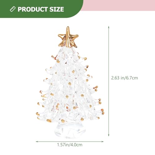 Árbol de Navidad de cristal mini TOPPERFUN con acabado elegante 6