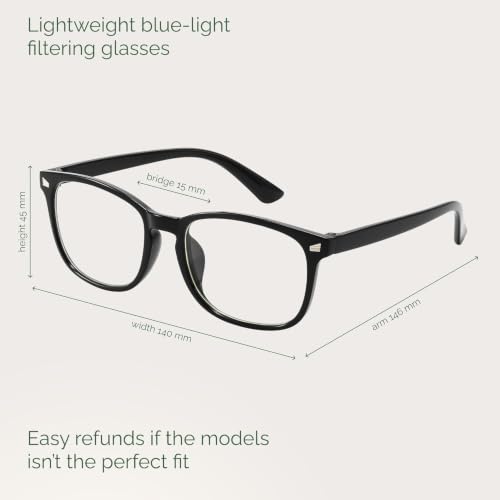 Image of MIGSIR Blue Light Blocking Glasses for Computer Gaming, Fashion Fake Helps Reduce Screen Fatigue Eyeglasses for Women Men