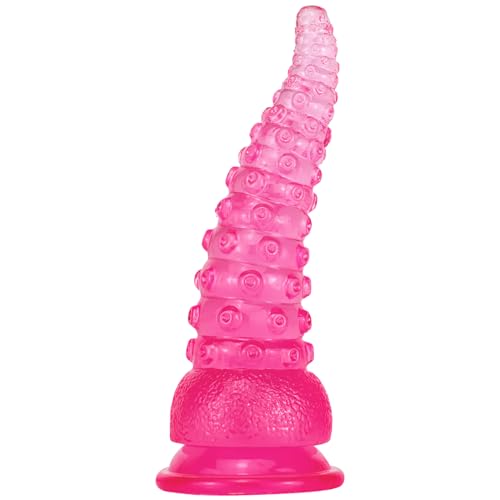 17Shaven Monster-Dildo-Tentakel-Spielzeug für Erwachsene: Riesiger, realistischer Silikon-Dildo mit Saugnapf, Oktopus-förmig, S: 15.3*1.2*3.4cm, L: 21*2*5.3cm