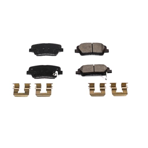 Image of PowerStop Rear Brake Pads for Hyundai Santa Fe 2010-18 |Santa Fe Sport 2013-18 |Santa Fe XL 2017-19 |Kia Sorento 2011-15 - Z17 Ceramic Brake Pads with Installation Hardware, 17-1916