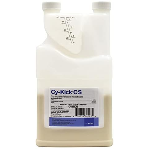 BASF Cy-Kick CS Insecticide, Controlled Release Indoor Outdoor Pest Control for Mosquitos, Flies, Ants, Fleas, 16 Ounces Concentrate Liquid Cover