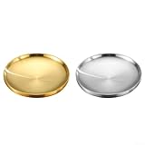 Honseadek Grillpfannen-Set aus 304 Edelstahl mit doppellagigem Hitzeschutz, ideal zum Grillen oder Servieren von westlichen Gerichten, 2-teilig, inkl. 17-23 cm (17 cm)