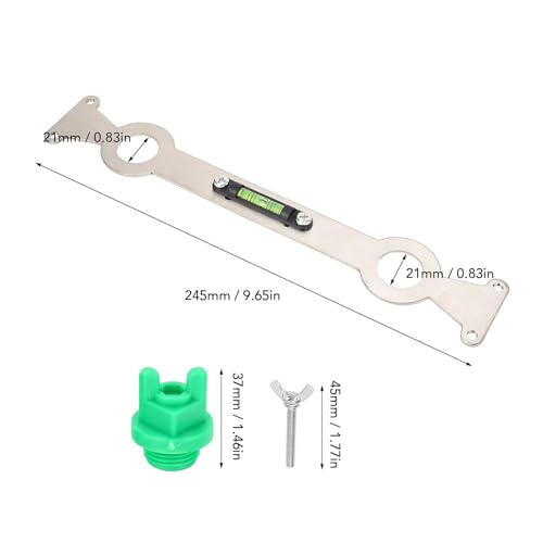 Verstellbare Warm- und Kaltwasser-Rohrwaage, Mehrzweck-Wasserwaage für Duschköpfe und Wasserhähne, Hochpräzise Edelstahl-Rohrwaage