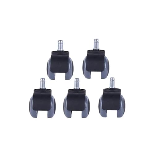 Roulettes de meuble 11mm grises en lot de 5 pour chaises et bureaux - 2