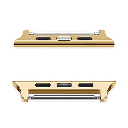 iCare Watch Strap Replaceable Connector Stainless Steel Link Adapter Compatible With iWatch Band End Strap Connector Kit 42mm/44mm/45mm