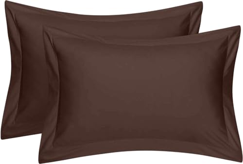 Cotton Metrics Linen GANESHJI2577 Cotton Metrics Heavy Quality King Pillow Shams Set Of 2 Brown 600Tc 100% Organic Cotton Brown Pillow Shams King Size 20X40 Decorative Pillow Cover cover