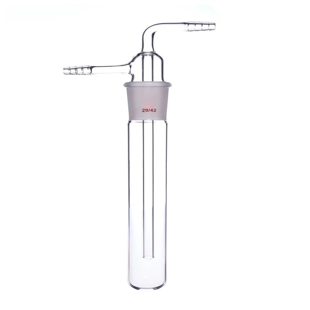 Attrezzature e forniture di laboratorio Trappola con bocca di macinazione, tipo diviso, ugello da 10 mm, in vetro borosilicato V16