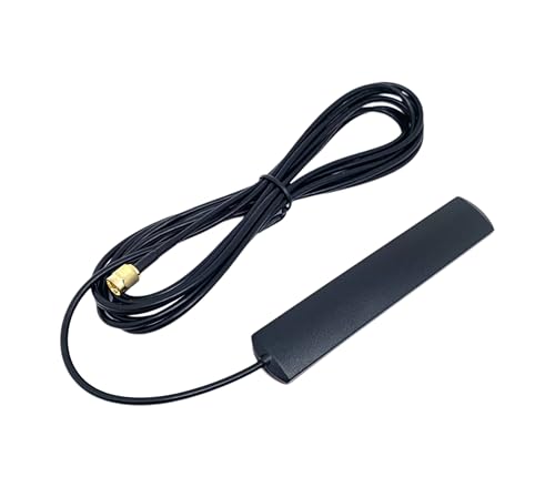 Universelle Antenne Autoradio avec Connecteur SMA | Antenne FM Dab Dab+ 5 dBi avec Connecteur SMA pour Pare-Brise Voiture, Véhicule, Camion, SUV, Autoradio | 3 Mètres