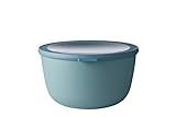 Mepal - Multi Bowl Cirqula Redondo - Recipientes para Alimentos con Tapa - Adecuado como Fiambrera Hermética para Frigorífico, Microondas y Congelador - Tapers para Comida - 3000 ml - Nordic Green