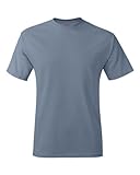 50% polyester Hanes TAGLESS® T-Shirt S Blue